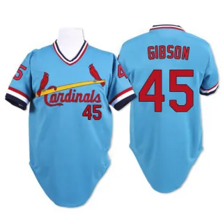 Authentic Men's Bob Gibson St. Louis Cardinals Throwback Jersey - Blue