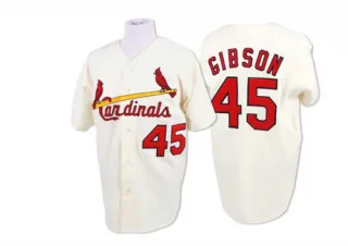 Authentic Men's Bob Gibson St. Louis Cardinals Throwback Jersey - Cream