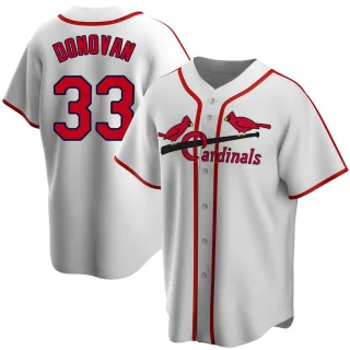 Nike Youth St. Louis Cardinals Brendan Donovan #33 White Home Cool Base  Jersey