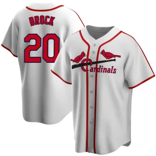 Women's St. Louis Cardinals #20 Lou Brock Replica Grey Road Cool