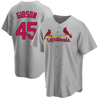 Replica Men's Bob Gibson St. Louis Cardinals Road Jersey - Gray