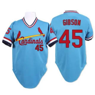 Replica Men's Bob Gibson St. Louis Cardinals Throwback Jersey - Blue