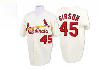 Replica Men's Bob Gibson St. Louis Cardinals Throwback Jersey - Cream